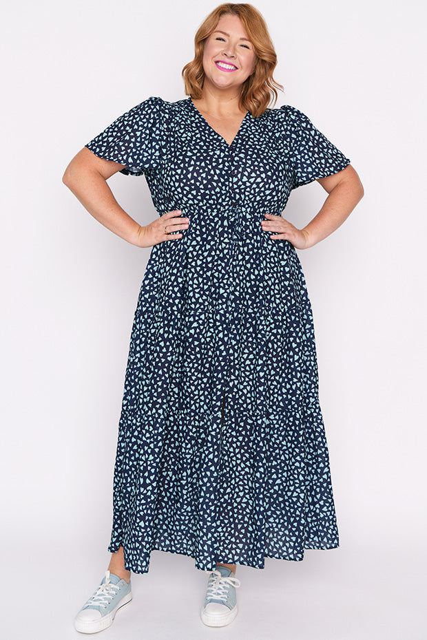 Adelyn Abstract Hearts Dress – Abstract Hearts maxi dress