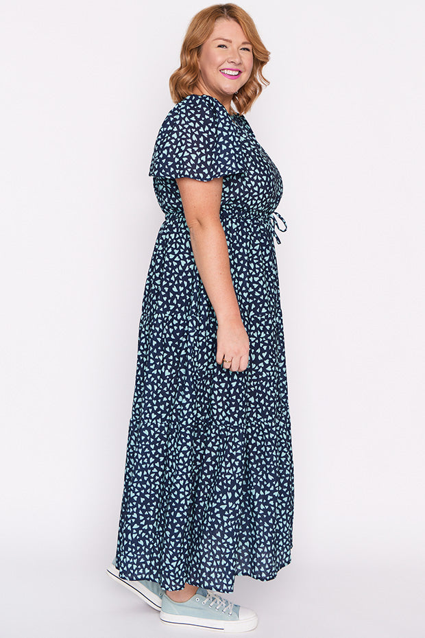 Adelyn Abstract Hearts Dress – Abstract Hearts maxi dress