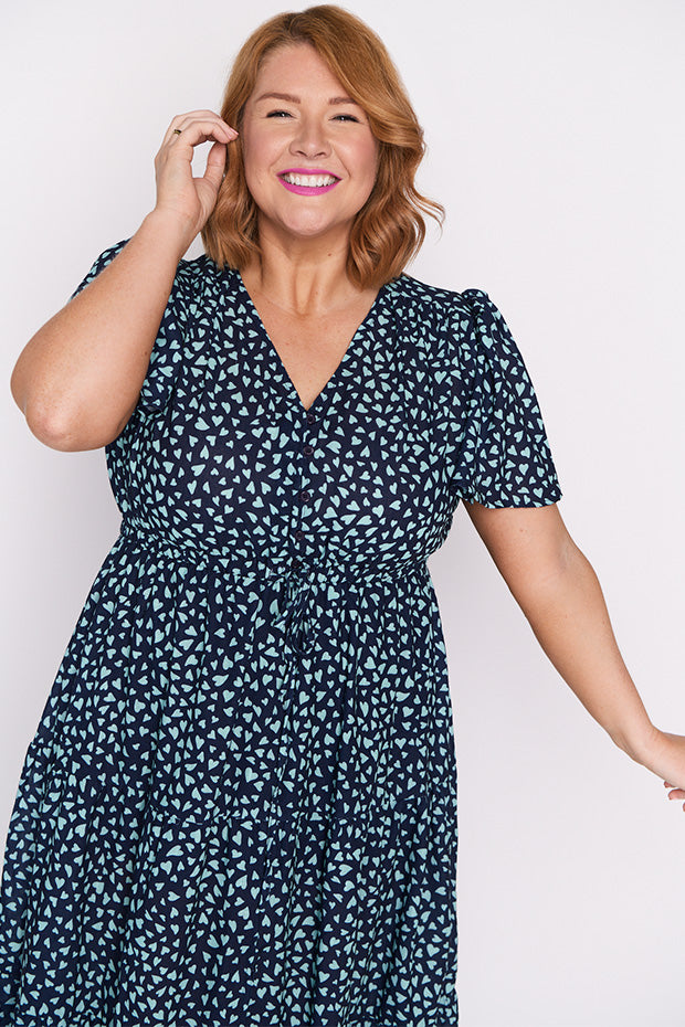 Adelyn Abstract Hearts Dress – Abstract Hearts maxi dress