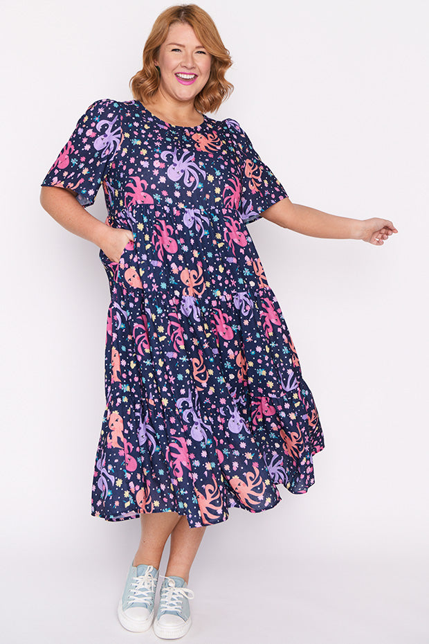 Saturn Octopus Garden Dress – Octopus Garden midi dress