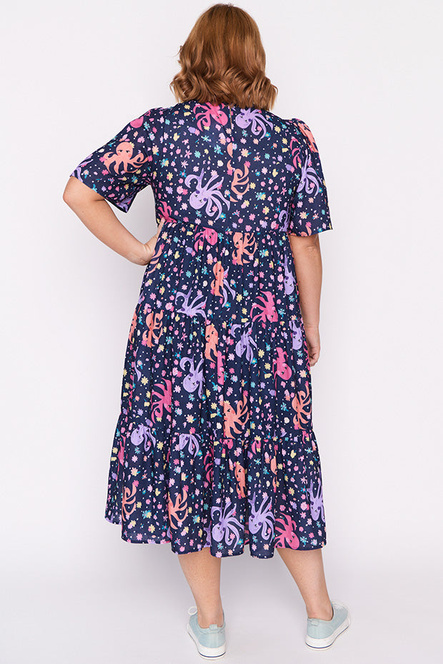 Saturn Octopus Garden Dress – Octopus Garden midi dress