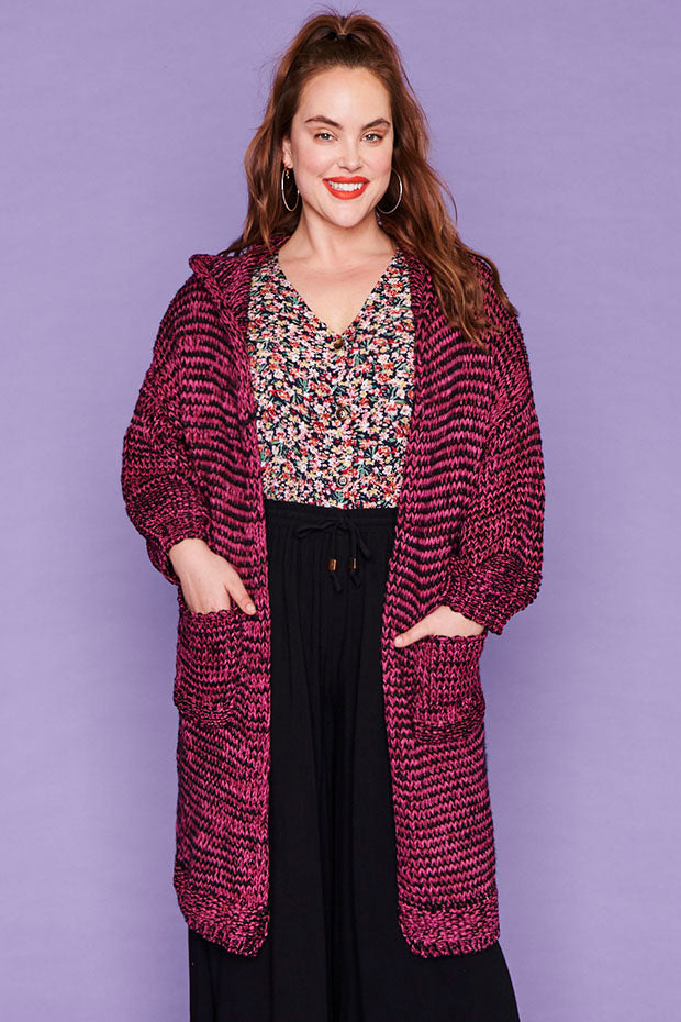Mellie Burgundy Cardi – Burgundy cardigan
