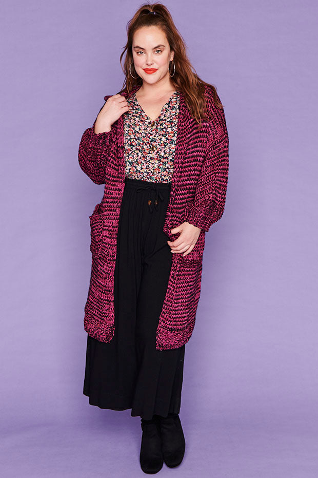 Mellie Burgundy Cardi – Burgundy cardigan