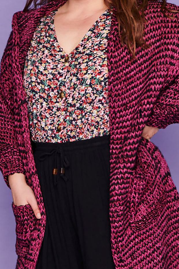 Mellie Burgundy Cardi – Burgundy cardigan