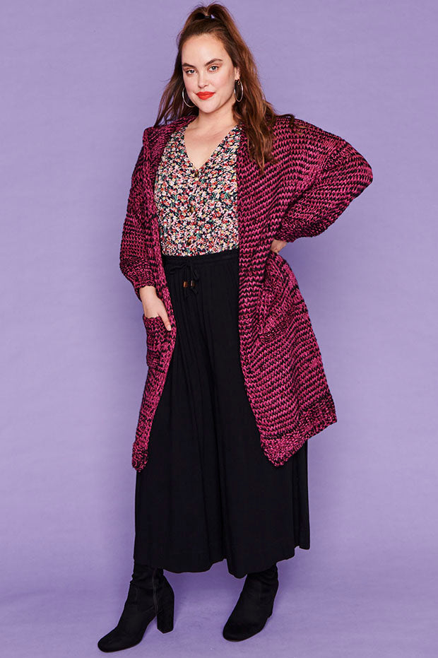 Mellie Burgundy Cardi – Burgundy cardigan