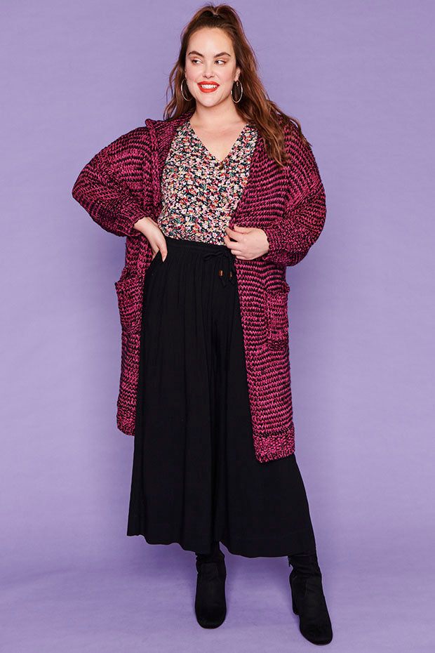 Mellie Burgundy Cardi – Burgundy cardigan