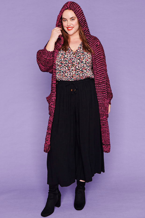 Mellie Burgundy Cardi – Burgundy cardigan