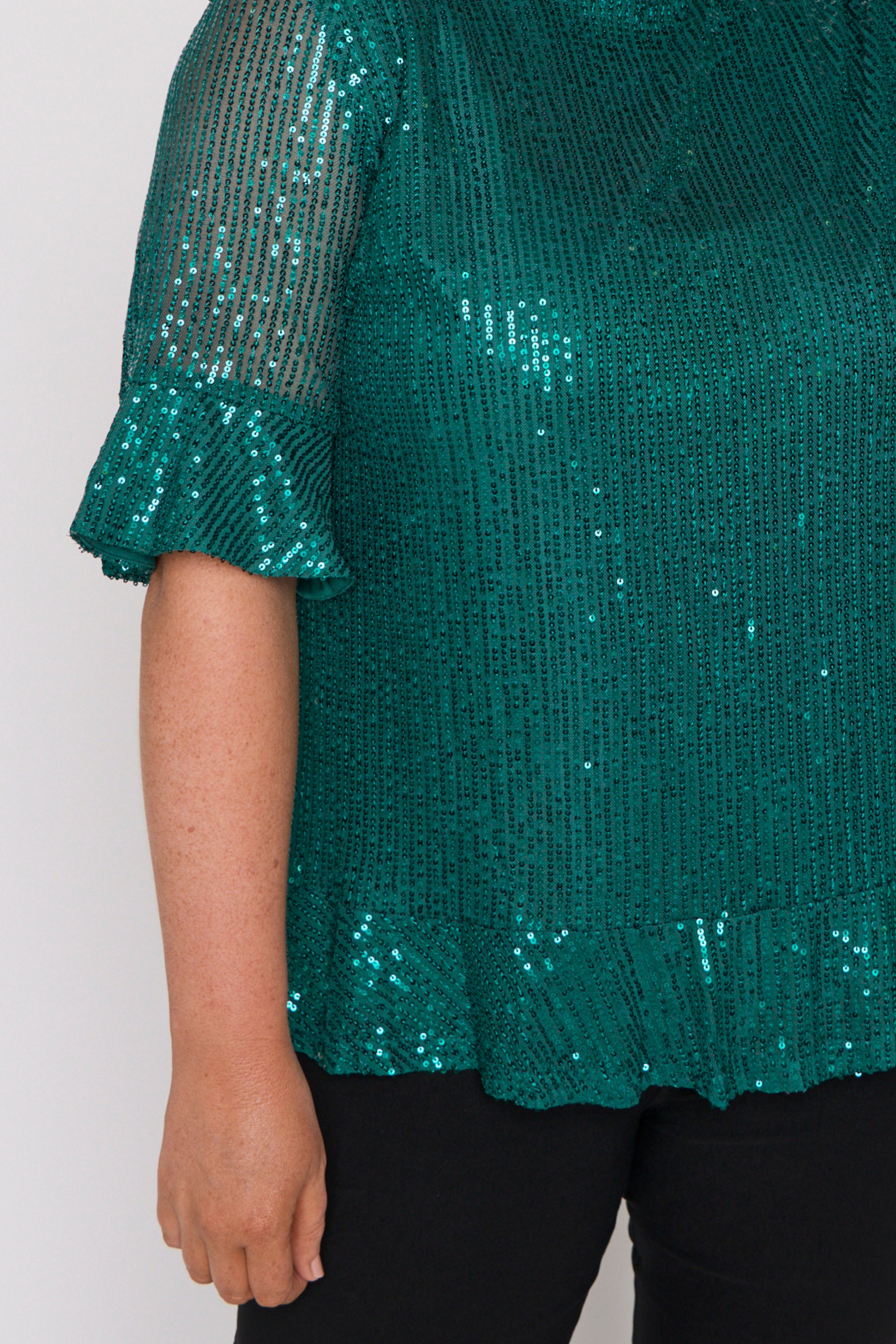 Joe Emerald Sequins Party Top – Emerald Sequins top