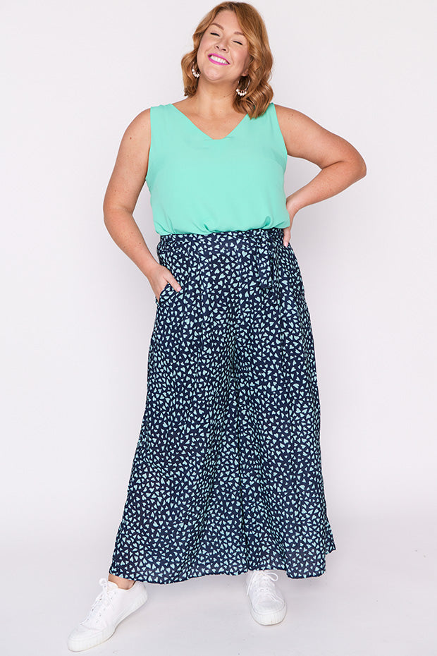 Daphne Abstract Hearts Pant – Abstract Hearts wide leg pants