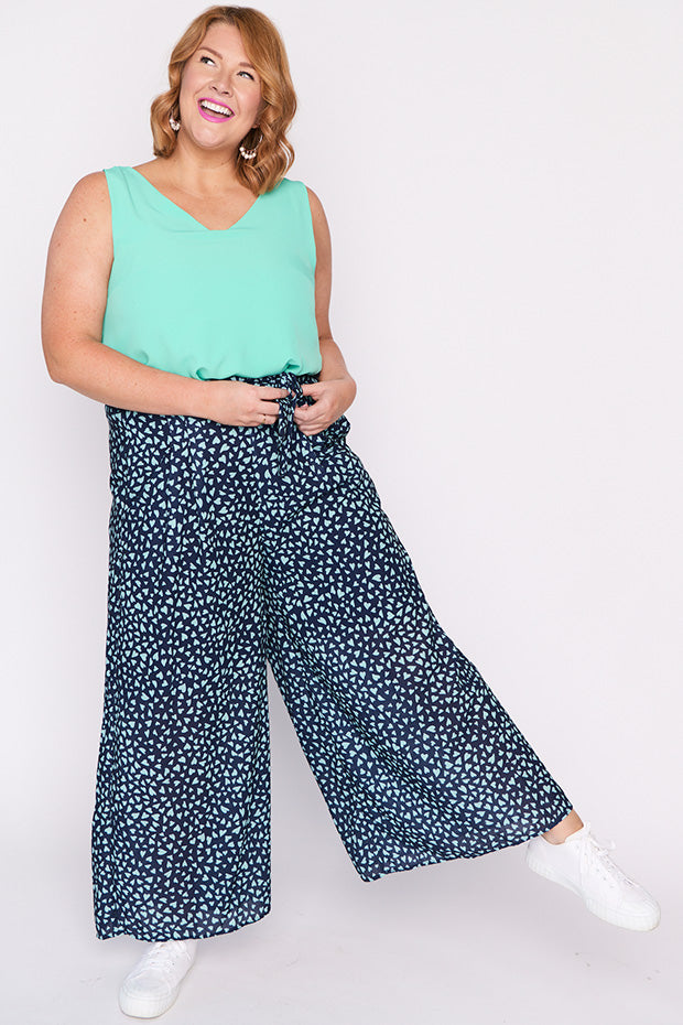 Daphne Abstract Hearts Pant – Abstract Hearts wide leg pants