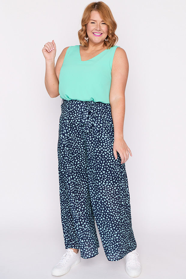 Daphne Abstract Hearts Pant – Abstract Hearts wide leg pants