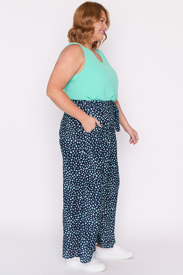 Daphne Abstract Hearts Pant – Abstract Hearts wide leg pants