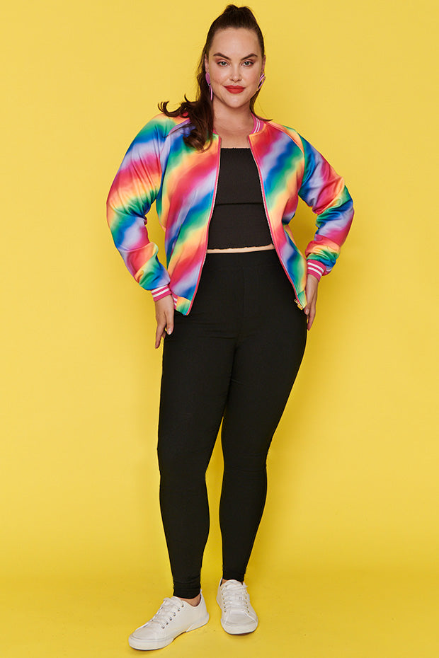 Sutton Fluro Rainbow Jacket – Fluro Rainbow bomber jacket