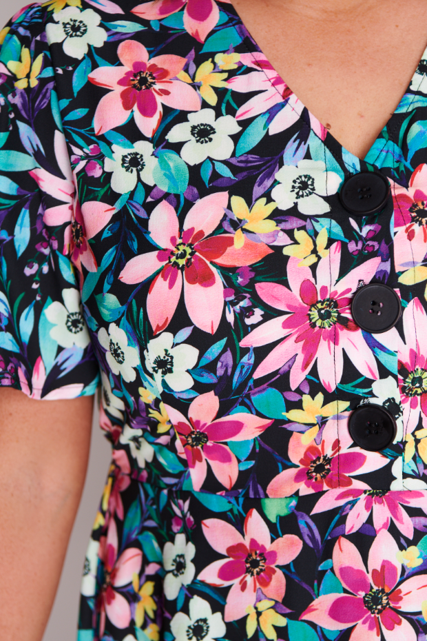 Logan Neon Bloom Dress – Neon Bloom knee length dress